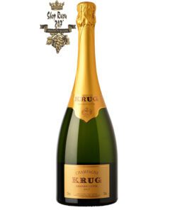 Rượu Champagne Krug Grande Cuvée Brut là sự pha trộn của 146 loại rượu vang từ 11 năm khác nhau, rượu vang trẻ nhất từ ​​năm 2013